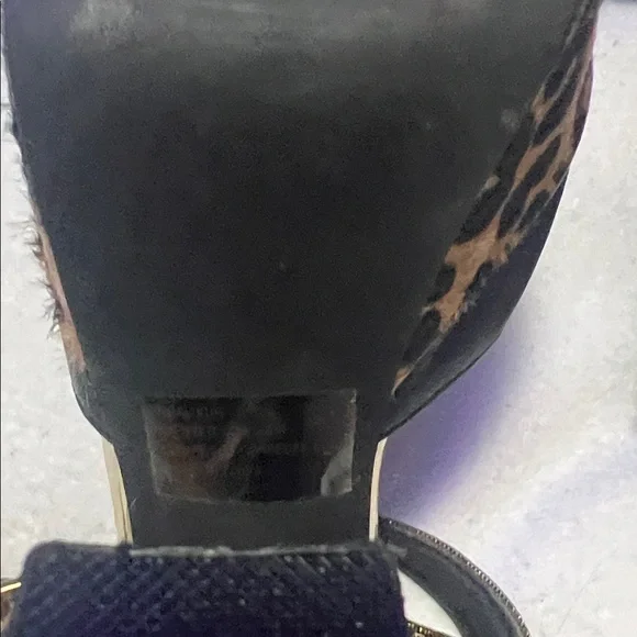 Black & Leopard Platform Ankle-Strap Heels Steve Madden - Picture 8 of 10